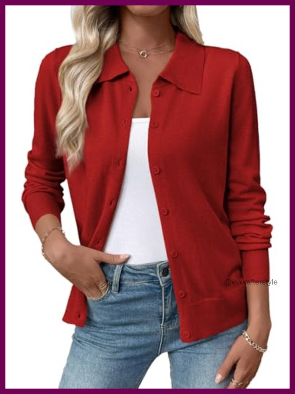 Lightweight Wool Blend Button Down Cardigan Sweater